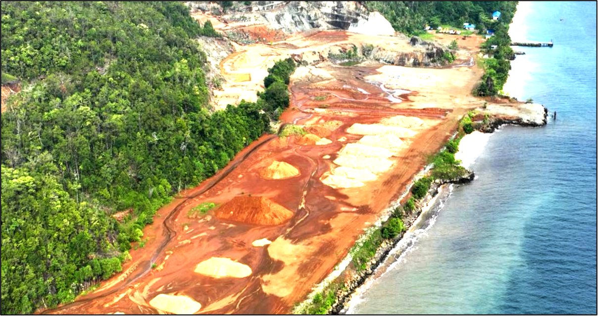 Coastal mining operation